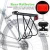 Bike Cargo Rack w/Bungee Cargo Net & Reflective Logo Universal Adjustable Bicycle Rear Luggage Touring Carrier Racks 55lbs Capacity Quick Release Mountain Road Bike Pannier Rack for 26"-29" Frames view 3