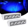 EXZEIT Waterproof Led Boat Lights, Blue Light,2 pc 72W Deck/Dock Marine Lights 4000 LMS 120Flood Light, 6.3 inch, 12/24 V Led Light Bar (blue light) view 1
