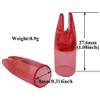 SHARROW 100pcs Archery Arrow Nocks Glue on 8mm Arrow Shaft Hunting Accessories Arrow Tails DIY (Transparent red) view 2