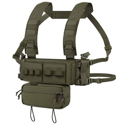 KRYDEX Chest Rig with 5.56/7.62 Magazine Holder,Wing Pouches,Dangler Pouch,Hook and Loop Panel (RG)