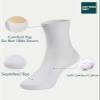 COTTON DAY Unisex Little Kids Youth Boys Girls Soft Cotton Crew Dress Socks Seamless Toe 6 Pack 10-12 years Plain White XL (12) view 2
