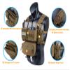 KRYDEX Micro Chest Rig with 5.56/7.62 Magazine Holder,Wing Pouches,Dangler Pouch,Fat Strap Shoulder Harness Set (CB) view 4