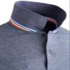 BCPOLO Mens Spandex Solft Polo Shirt Stretch Quick Dry Performance Active Workout Shirt Long Sleeves Polo Shirt Gray-M view 3