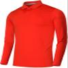 BCPOLO Mens Spandex Solft Polo Shirt Stretch Quick Dry Performance Active Workout Shirt Long Sleeves Polo Shirt Scarlet-M view 1