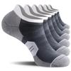 CS CELERSPORT Running Ankle Socks with Cushion, Low Cut Athletic Tab Socks for Men and Women 6 Pack, Grey, Medium view 1