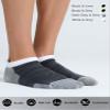 CS CELERSPORT Running Ankle Socks with Cushion, Low Cut Athletic Tab Socks for Men and Women 6 Pack, Grey, Medium view 3