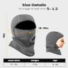 Aegend Balaclava Face Mask for Kids Age 5-12, Windproof Ski Face Neck Warmer for Cold Weather Winter Outdoor Sports(Gray) view 4