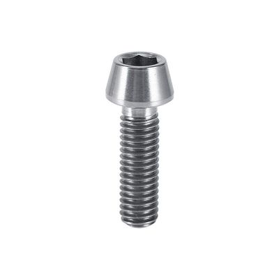M6 X 16Mm/20Mm Titanium Ti Bolts, New Titanium Alloy Tapered Head Bolt Screw with Washer Cycling Accessory for Mountain ycle Bike(M6X20Silver)