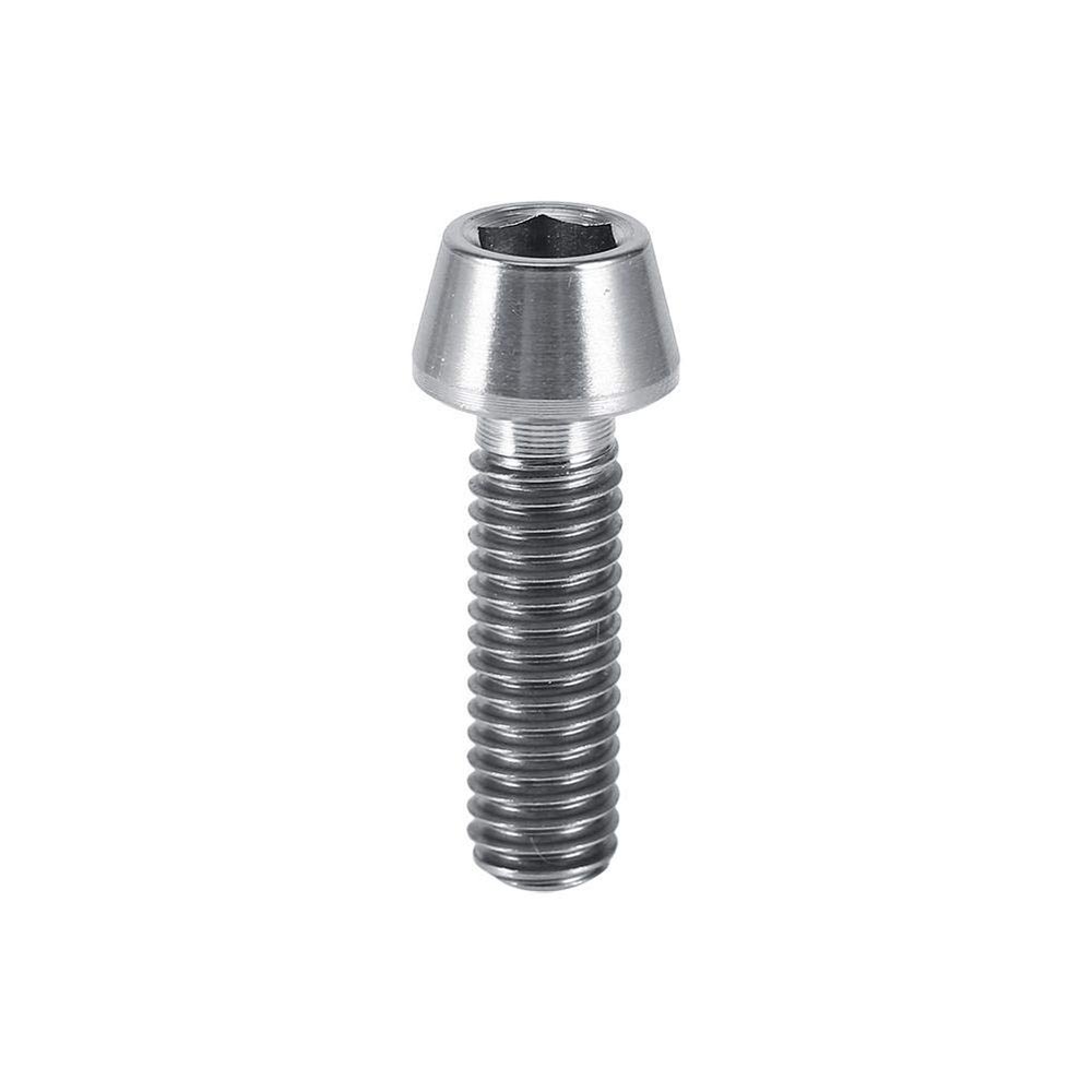 M6 X 16Mm/20Mm Titanium Ti Bolts, New Titanium Alloy Tapered Head Bolt Screw with Washer Cycling Accessory for Mountain ycle Bike(M6X20Silver)