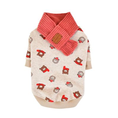 Pinkaholic NATD-TS7578-OT-S ORSI Oatmeal S Dog Tip Cardigan Shirt