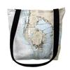 Betsy Drake TY11412M 16 x 16 in. Tampa Bay Florida Nautical Map Tote Bag - Medium view 1