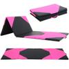 Dkeli Thick Fitness Gymnastics Exercise Mat 4 Folding Tumbling Mat for Kids Anti-Sweat Easy to Clean Indoor/Outdoor Yoga Mat Lightweight Home Gym Mat Carrying Handles4x10x2 view 1