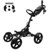 Clicgear 8.0+ Golf Trolley Wheel Trim Kit 8.0+, Black, view 2