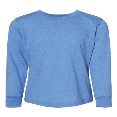 Bella + Canvas Youth Toddler Jersey Long Sleeve T-Shirt 3T HTHR COLUM BLUE