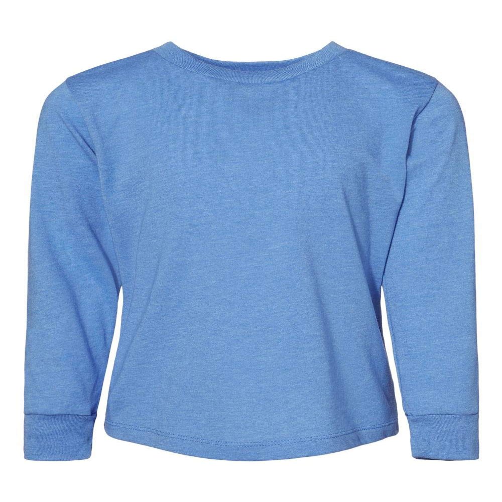 Bella + Canvas Youth Toddler Jersey Long Sleeve T-Shirt 3T HTHR COLUM BLUE