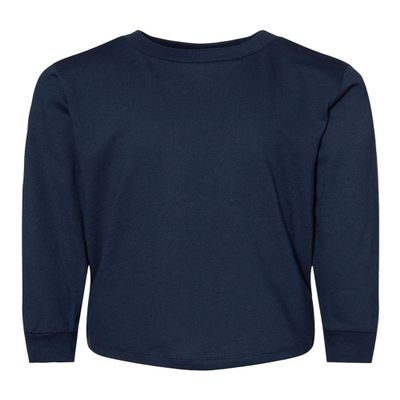 Bella + Canvas Youth Toddler Jersey Long Sleeve T-Shirt 4T NAVY