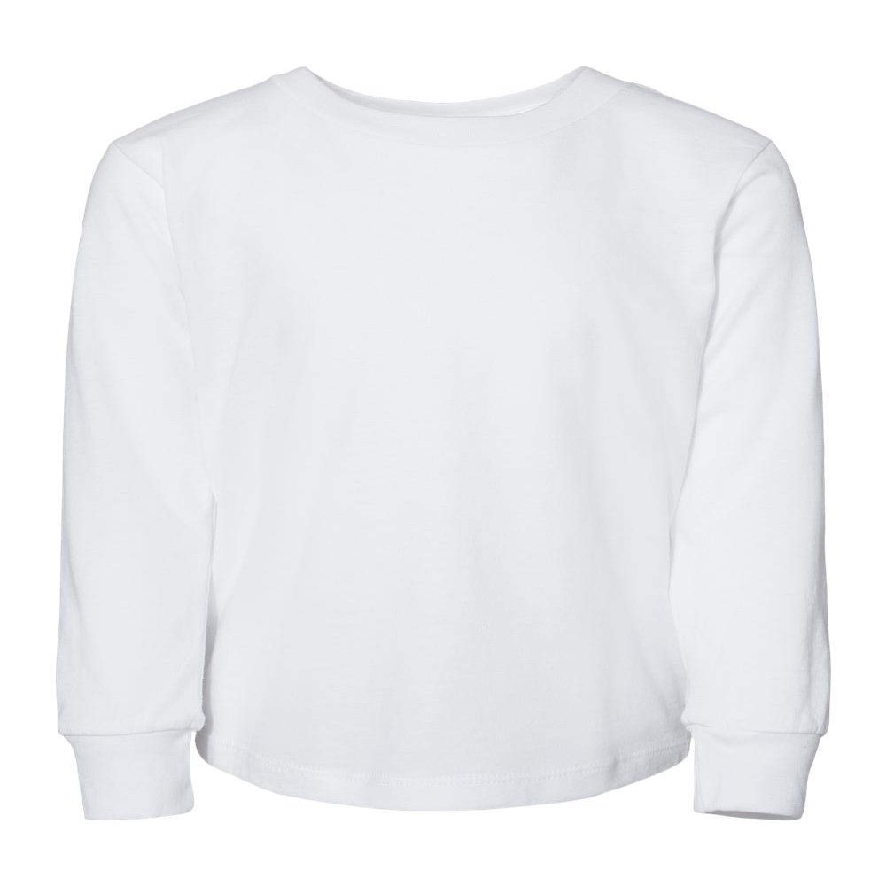 Bella + Canvas Youth Toddler Jersey Long Sleeve T-Shirt 4T WHITE
