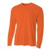 A4 Sportswear Adult XL Athletic Orange Birdseye Mesh Long Sleeve