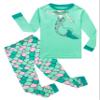 Family Feeling Little Girls Mermaid Long Sleeve Pajamas Sets 100% Cotton Pyjamas Toddler Kids Pjs Size 2T Green view 1