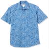 Amazon Essentials Men's Regular-Fit Short-Sleeve Poplin Shirt, Navy Floral, XX-Large view 1