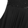 FEESHOW Youth Girls Sequined Lyrical Dance Costume Dresses Leotard Sheer Maxi Long Tulle Skirt Spaghetti Black 8 view 4