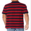 Amazon Essentials Men's Regular-Fit Cotton Pique Polo Shirt (Available in Big & Tall), Navy Red Rugby Stripe, Large view 4