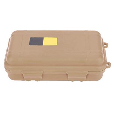 Zer one Survival Box Plastic EDC Outdoor Storage Container Sealed Survival Equipment(L-Tan)