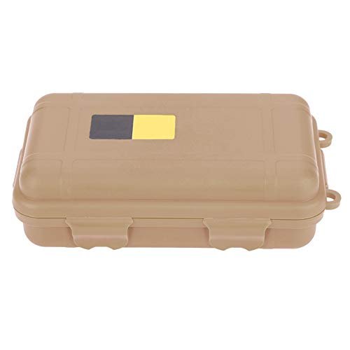 Zer one Survival Box Plastic EDC Outdoor Storage Container Sealed Survival Equipment(L-Tan)