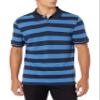 Amazon Essentials Men's Slim-Fit Cotton Pique Polo Shirt, Black Blue Rugby Stripe, Small view 1