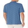 Amazon Essentials Men's Regular-Fit Cotton Pique Polo Shirt (Available in Big & Tall), Blue White Palm Tree Print, Medium view 4