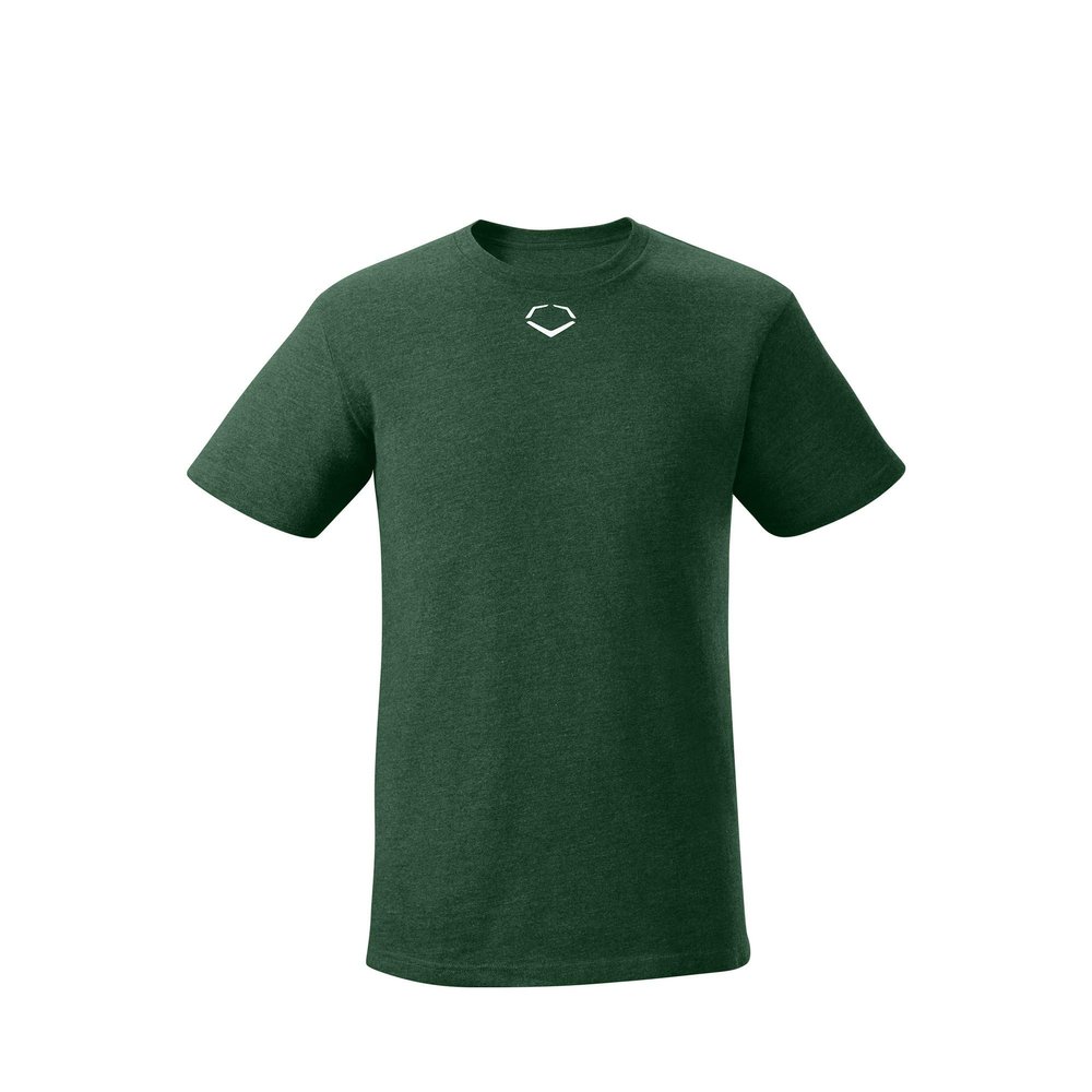 EvoShield Youth Heather Short Sleeve Tee - Dark Green, Small