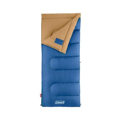 Coleman Brazos 20/30F Adult Cool-Weather Sleeping Bag with No-Snag Zipper & Stuff Sack, Machine Washable