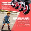 2PM SPORTS Torinx Green Boys Adjustable Inline Skates, Fun Beginner Roller Skates for Kids, Youth, Girls, Men and Women (Red, Large - Youth (4-7 US)) view 4