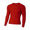 A4 Sportswear Youth Medium Scarlet Long Sleeve Compression Crew view 1
