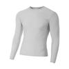 A4 Sportswear Youth Large Silver Long Sleeve Compression Crew view 1