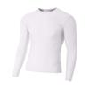 A4 Sportswear Youth Small White Long Sleeve Compression Crew view 1