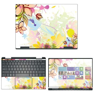Decalrus - Protective Decal Floral Skin Sticker for Dell XPS 13 7390 2-in-1 (13.3" Screen) case Cover wrap DellXPS-7390-2in1-128