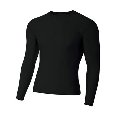 A4 Sportswear Youth Medium Black Long Sleeve Compression Crew