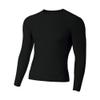 A4 Sportswear Youth Medium Black Long Sleeve Compression Crew view 1