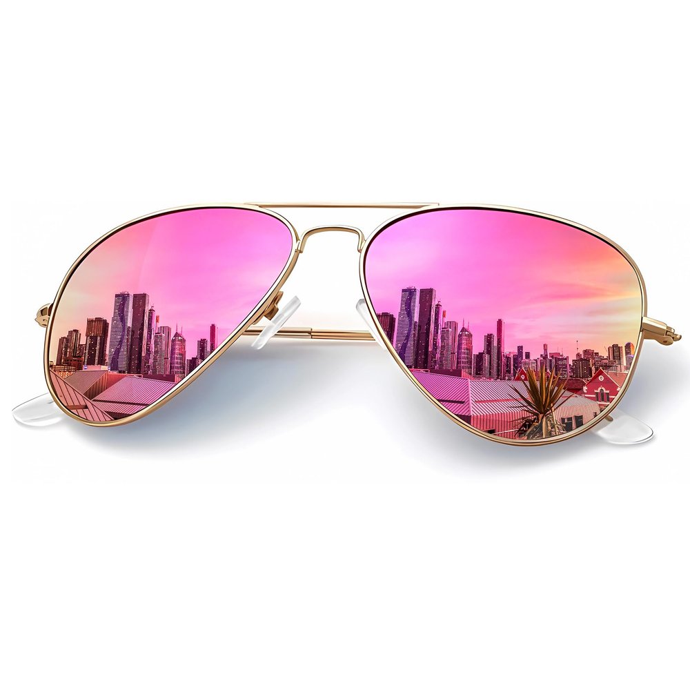 KALIYADI Classic Aviator Sunglasses for Men Women Driving Sun glasses Polarized Lens UV Blocking 58mm