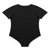 iiniim Men One Piece Short Sleeve Undershirt Press Button Crotch Jumpsuit Bodysuit Romper Leotard Tops Black Round Neck XX-Large view 4