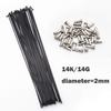 SENQI Bicycle Steel/Stainless Steel Spokes 80mm-297mm with Copper Cap 36pcs view 2