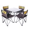 AnEssOil Folding Camping Outdoor Table and Chairs Five Set Portable Picnic Beach Patio Travel Table Chair Set with Carrying Bag view 1