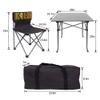 AnEssOil Folding Camping Outdoor Table and Chairs Five Set Portable Picnic Beach Patio Travel Table Chair Set with Carrying Bag view 2