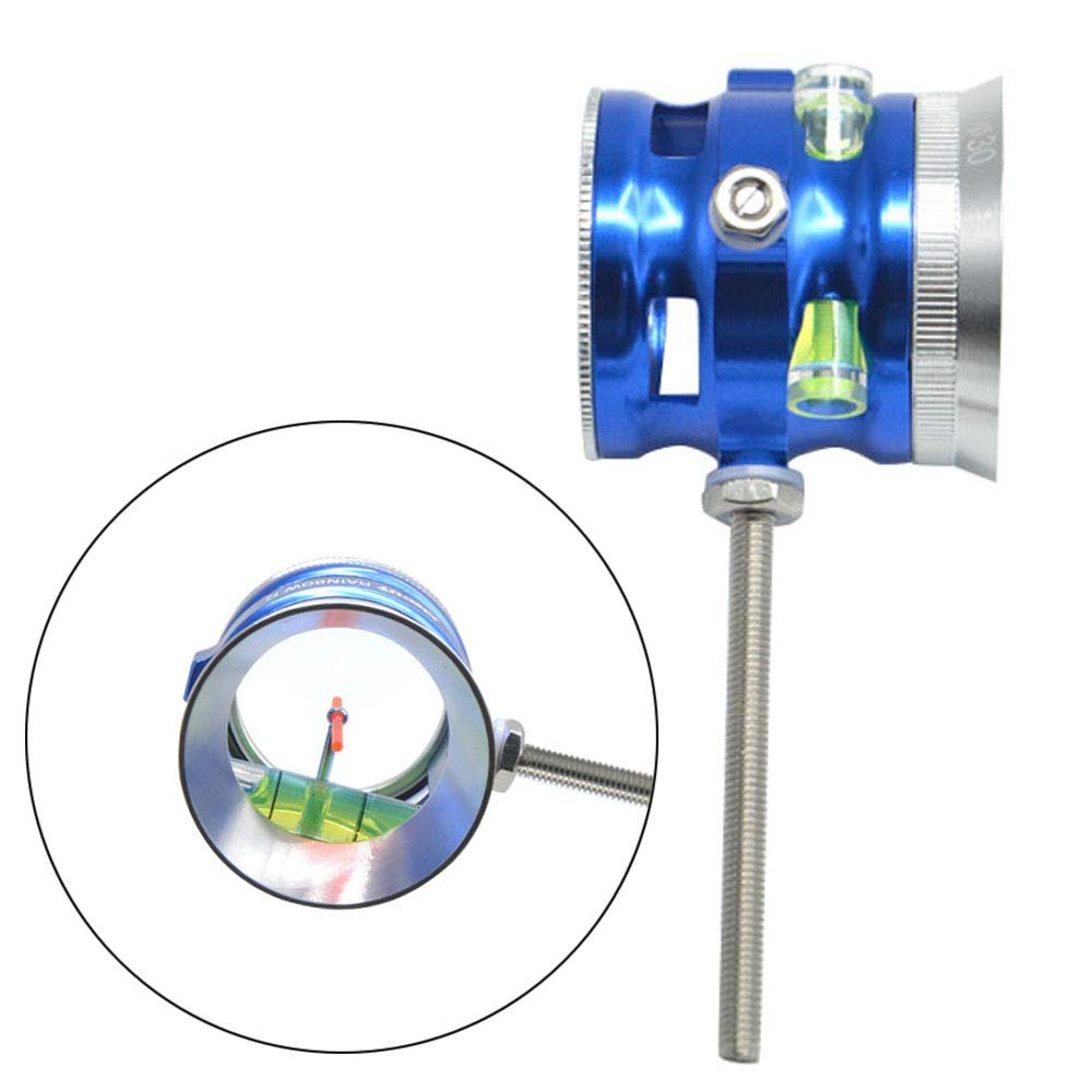 SHARROW Archery Compound Bow Sight Bow Sight Single Pin 4X/6X/8X Optical Fiber Aiming Point Target Sight Hunting Archery Accessories (Blue, 4X ID 28mm)