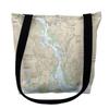 Betsy Drake TY12375M 16 x 16 in. Connecticut River Connecticut Nautical Map Tote Bag - Medium view 1