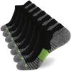 WANDER Men's Athletic Running Socks 7 Pairs Thick Quarter Cushion Ankle Socks for Men Sport Low Cut (7 Pairs Black Green,Size:6-9) view 1