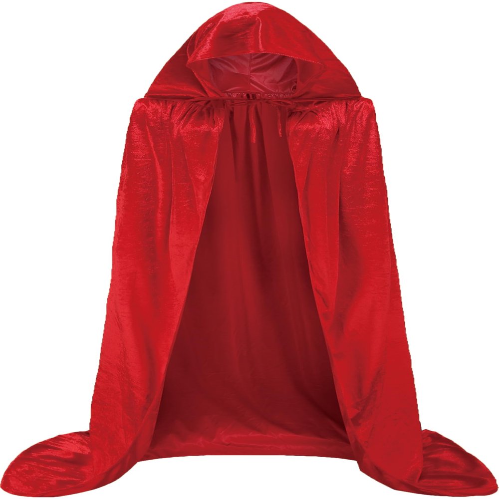 Dreamture Unisex Halloween Costume Cape Hooded Velvet Cloak for Men and Womens