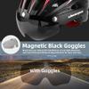 Shinmax Bike Helmet, CPSC/CPC Bike Helmet for Adult Men Women with Magnetic Goggles&Led Back Light Cycling Helmet Adjustable SM-T69 view 2