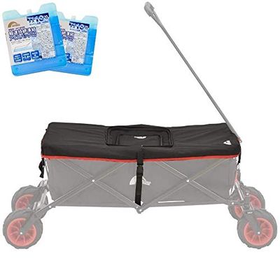 Raychell RR-GC17 Wagon Cooler Table, Grand Carrier Wagon, Optional Ice Pack, Set of 2, Black 49661